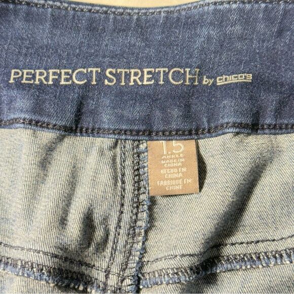 Chico’s Perfect Stretch skinny  ankle Blue Women's Jeans size 1.5 / 10 - Picture 6 of 8